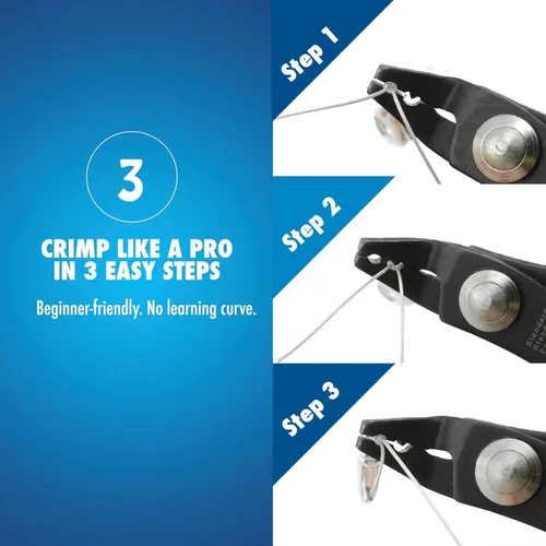 Miniatura 3 de Herramienta de Crimpado Beadalon Estándar - Compatible con Cuentas de Engaste #1-3, Tubos de Engaste #2-3, Azul Oscuro, 13.3 cm / 5.25 in