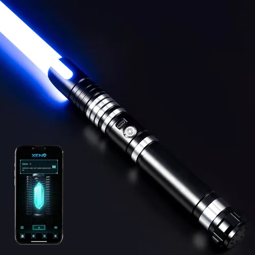 DAMIENSABER Sable de luz de giro suave RGB3.0, sable de luz de control de movimiento con 16 fuentes de sonido realistas, cambio de color infinito 16