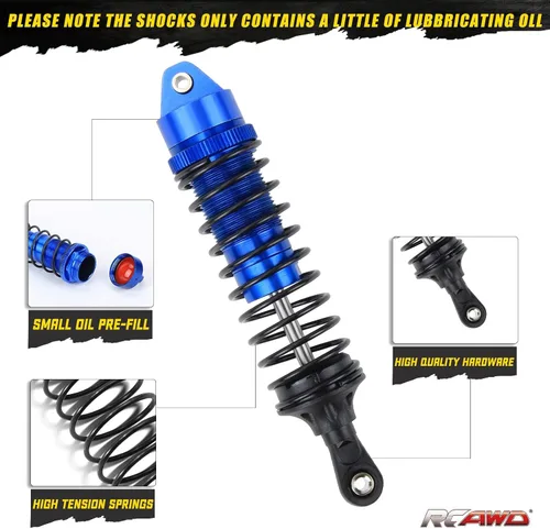 Miniatura 5 de Rcawd RC Shocks - Piezas de actualización para camión 1/10 Arrma Senton 4X4 Granite 4X4 Vorteks 4X4 Arrma Bigrock 4X4 Typhon 4X4 RC, 4 piezas