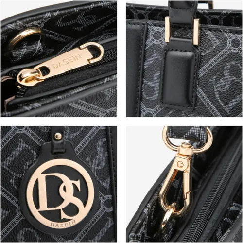 Miniatura 3 de DASEIN - Bolsa de mano para mujer, bolsa tipo bandolera, asa superior, bolsa plana para trabajar