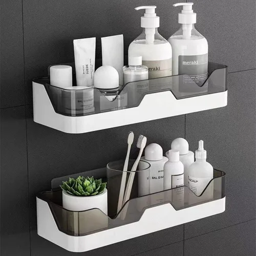 Miniatura 8 de MRPAPA Organizador de baño, organizador de ducha, paquete de 2 estantes de baño montados en la pared, organización y almacenamiento de baño, soporte
