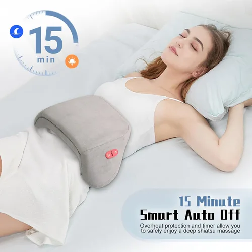 Miniatura 3 de Masajeador Shiatsu de espalda con calor, masaje de tejido profundo para alivio del dolor de cuello, hombros y espalda baja, masajeador portátil
