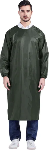 Nanxson Delantal impermeable manga larga Smock Overoles delantal de trabajo para lavar platos, trabajo de laboratorio, aseo de perros, limpieza