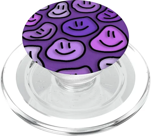 Miniatura 8 de estética lavanda púrpura remolino líquido goteo sonrisa cara PopSockets estándar PopGrip
