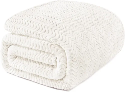 Miniatura 23 de Exclusivo Mezcla - Manta individual para cama, mantas de forro polar ligeras y acogedoras con textura ondulada decorativa, adecuadas para el Verde