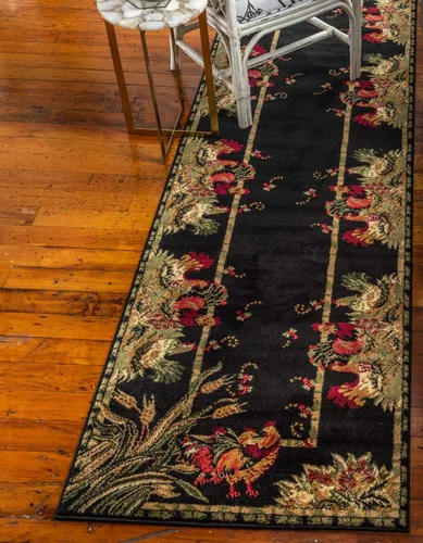 Miniatura 34 de Unique Loom Barnyard Collection - Alfombra de área de granja (2 pies x 3 pies 1 pulgada, rectangular, crema/negro)