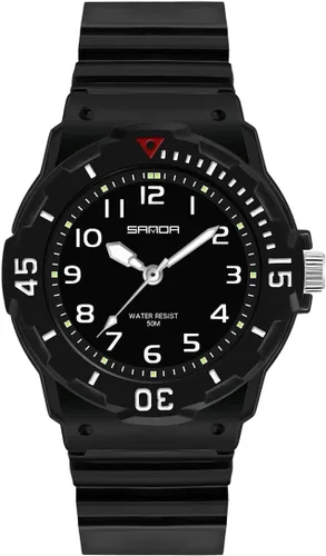 Gosasa Reloj deportivo para mujer, para exteriores, con bisel giratorio, elegante, de resina, resistente al agua, minimalista, simple, casual, de