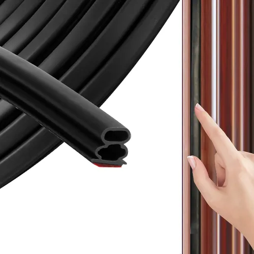 Burlete de sellado de puerta – Tira de sellado de goma autoadhesiva para marco de puerta, ventanas, aislamiento y a prueba de polvo, fácil de cortar