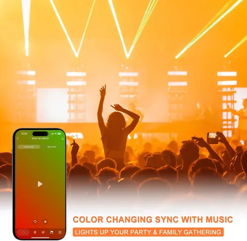 Miniatura 3 de MIWISE Regulador de intensidad para tira de luz LED RGB COB, con aplicación, sincronización de música y control remoto IR para actualizar la tira