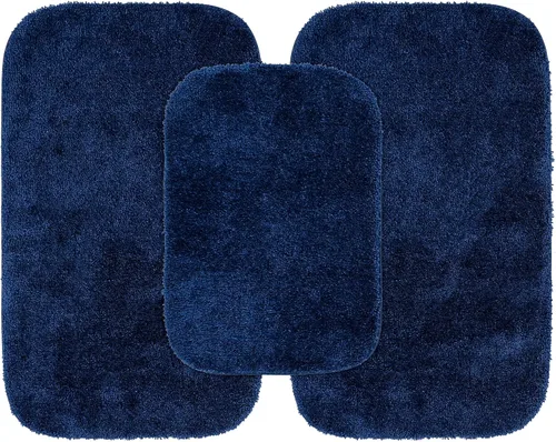 Miniatura 134 de Garland Rug 2 alfombras de baño tradicionales de nailon lavables color morado (17 x 24 pulgadas, 21 x 34 pulgadas), suaves, absorbentes y elegantes