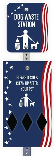 Miniatura 13 de ZERO WASTE USA NUEVA 2026 DISPENSE-ART™ Estación de basura para perros de aluminio con impresión UV de 7 pies - Sin bote de basura - 25% más