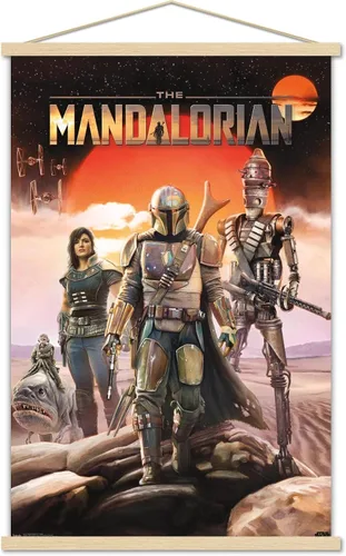 Miniatura 10 de Trends International Star Wars: The Mandalorian - Póster de pared de grupo, 22.375 x 34 pulgadas, paquete de póster y clip