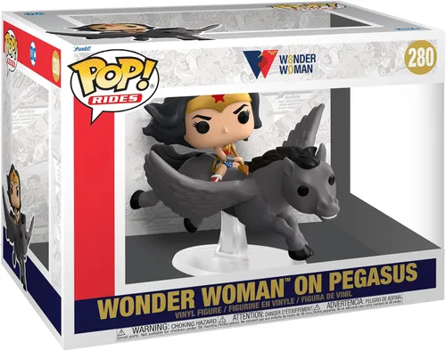 Funko POP Ride Super Deluxe: Wonder Woman 80th - Mujer Maravilla en Pegaso, Multicolor (54989)
