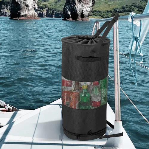 Miniatura 7 de Fasrom Bolsa de basura para barco con cremallera inferior para una fácil eliminación, color negro (solo bolsa vacía, diseño patentado)