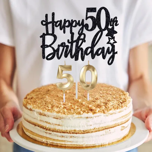 Miniatura 4 de Regalos de cumpleaños de 50 años para hombres, decoraciones de cumpleaños de 50 años para hombres, suministros de decoración de fiesta que incluyen