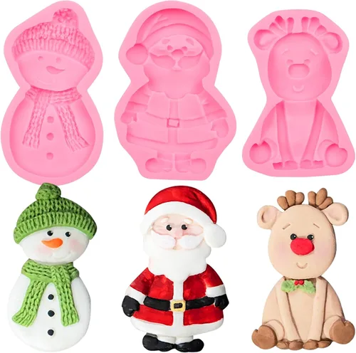 Miniatura 10 de Molde de silicona Bells Fondant, caja de regalo de Navidad, molde de chocolate para decoración de pasteles, decoración de cupcakes, dulces