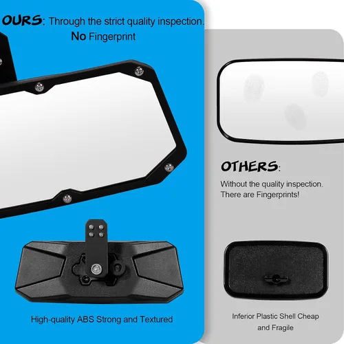 Miniatura 5 de UTV Ranger Espejo Retrovisor y Juego de Espejos Laterales Compatible con Polaris Ranger 500 570 900 1000 XP Crew 2015-2024, Accesorios UTV de Tubo