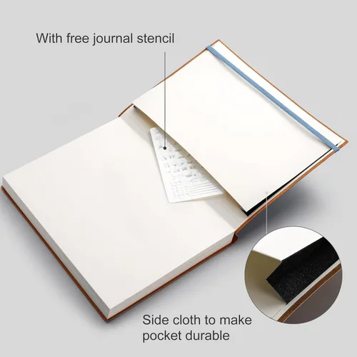 Miniatura 6 de AHGXG Diario de puntos y viñetas – Cuaderno grande A4 punteado, 8.5 x 11 pulgadas, 320 páginas de cuadrícula de puntos, papel grueso de 100gsm, tapa
