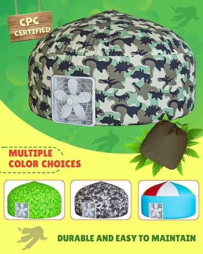 Miniatura 6 de Skywin Tienda de Aire para Niños (77" x 50" pulgadas) Se Arma en 30 Seg, Carpas para Niños Pequeños de Interior para Juego Imaginativo, Fuertes