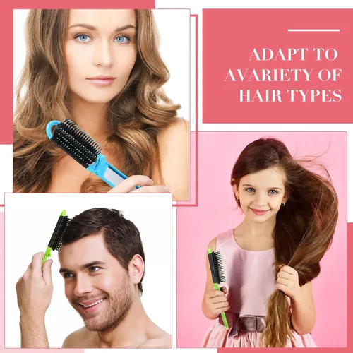 Miniatura 6 de Chunful 30 cepillos plegables para el cabello con espejo, cepillo de viaje para mujeres y hombres, tamaño mini de bolsillo portátil, cepillo pequeño