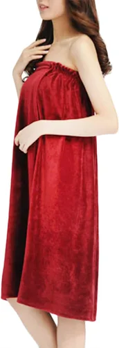 Miniatura 4 de FakeFace Vestido de toalla de tubo, para mujeres, adolescentes, niñas, spa, ducha, baño, toalla de baño, toalla de baño, cubierta envolvente