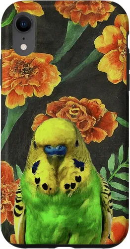Miniatura 8 de iPhone 11 Budgie Orange Yellow Marigolds Vintage Flower Pattern Case