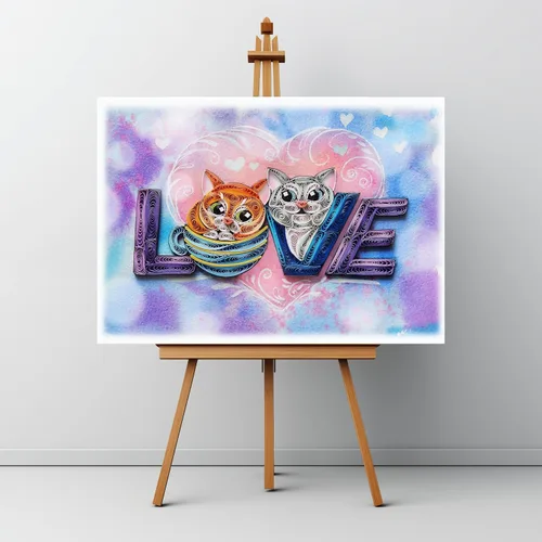 Miniatura 3 de Tarjeta del día de San Valentín, divertida tarjeta de felicitación de amor de gato, tarjetas de gato, tarjeta romántica de 5 x 7 pulgadas