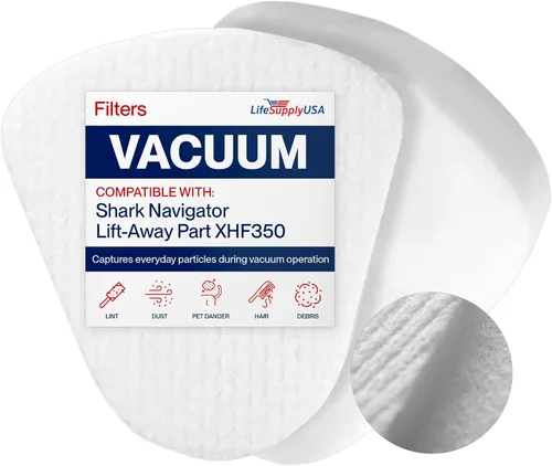 XFF350 Kit de repuesto de espuma al vacío y filtro de fieltro compatible con aspiradoras verticales Shark Navigator Lift-Away, parte XHF350 por