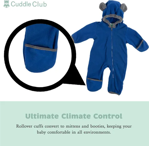 Miniatura 2 de Enterizo de vellón para bebé mameluco con capucha para niño de una sola pieza, ropa de exterior, chaqueta