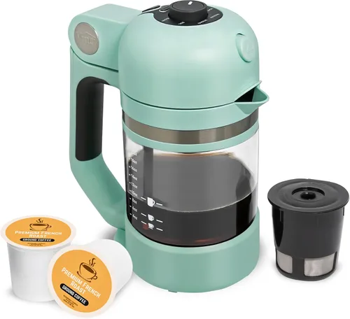 Miniatura 4 de VINCI Micro Café - Cafetera de una sola porción más pequeña Compatible con Keurig K-Cups, K-Pods Jarra de vidrio Preparación cerrada para café