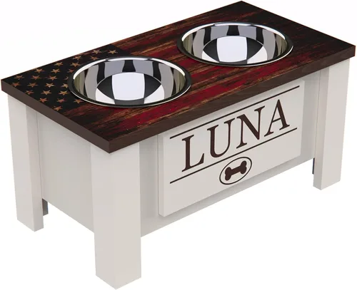 Miniatura 37 de GrooveThis Woodshop Soporte Personalizado de Cuenco Elevado para Perros de Tamaño Grande, Mediano, Pequeño y Extra Pequeño - Cuencos de Acero Negro