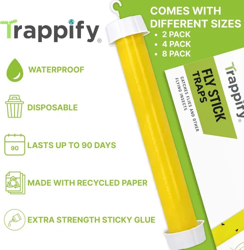 Miniatura 2 de Trappify Trampas Colgantes para Moscas de Exterior: Trampas para Moscas de la Fruta para Interiores Trampa para Jejenes Trampas para Jejenes
