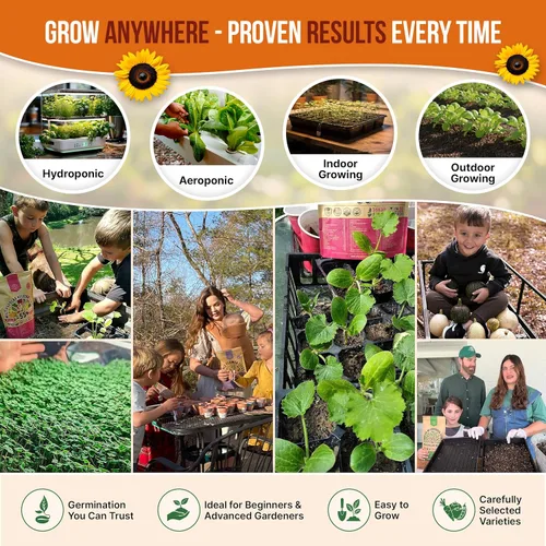 Miniatura 5 de Organo Republic 25 variedad de semillas de jardín de verano - 6,510+ semillas de hortalizas y verduras reliquia ecológicas para jardín en exteriores