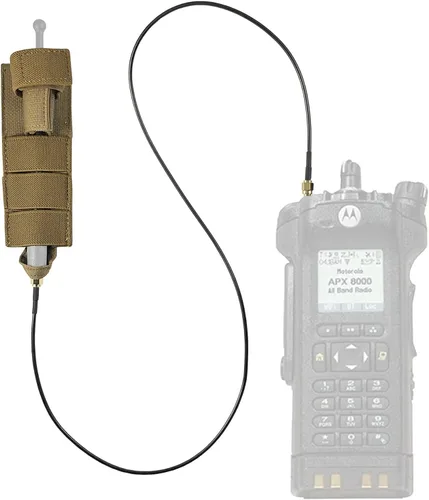 Miniatura 7 de Kit de reubicación de antena táctica (compatible con Motorola, Kenwood, EF Johnson y Tait) (cable negro de 18 pulgadas)