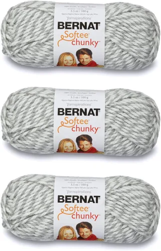 Miniatura 16 de Ovillo sólido Bernat Softee Chunky, Acrílico, Rojo Berry, Paquete de 1