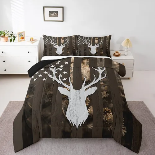 Miniatura 28 de Castle Fairy - Juego de funda de edredón con bandera estadounidense tamaño King, ropa de cama para niñas y adolescentes, funda de edredón con Multi