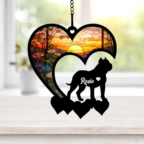 Miniatura 70 de NAZENTI Atrapasoles personalizado de sabueso afgano, adorno conmemorativo personalizado para la pérdida de mascotas, regalo de condolencia