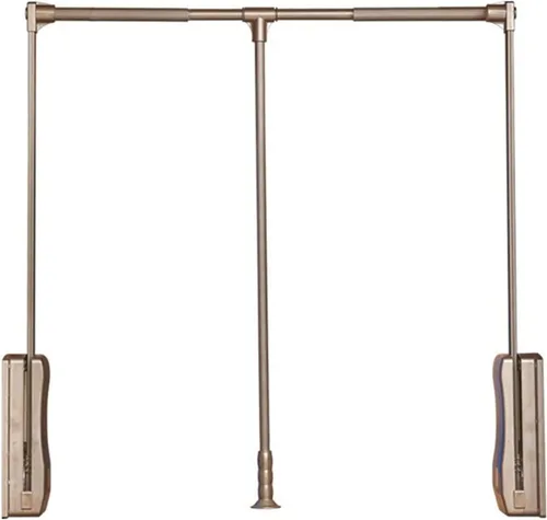Miniatura 9 de LDIW Varillas extraíbles de aluminio para armario, sistema de almacenamiento para dormitorio, guardarropa, armario, guardarropa, plateado, 830 ~