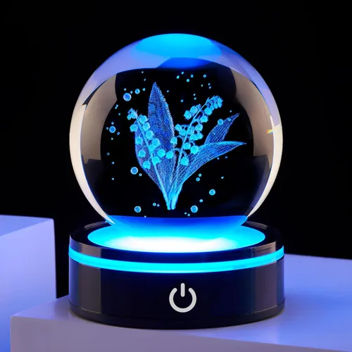 Miniatura 15 de Decoración de medusas de bola de cristal 3D, regalo para hombres y mujeres: luz nocturna de biología oceánica, regalos para hija/hijo, cumpleaños