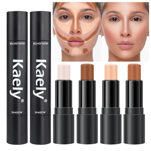 Miniatura 12 de evpct 2En1 Crema Barra de Contorno y Corrector para Maquillaje Facial Kit de Crema para Principiantes Crema de Contorno y Barra de Iluminación Barra
