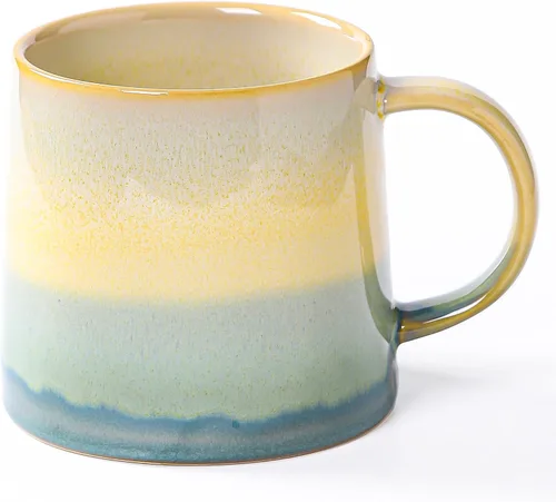 Miniatura 10 de Tazas grandes de cerámica para café, 20 onzas, vasijas de cerámica hechas a mano con asa para oficina y hogar, aptas para lavavajillas y microondas