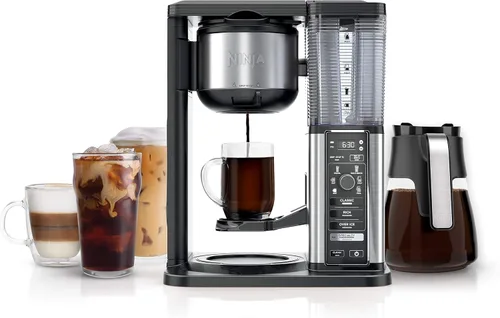 Ninja Cafetera especial | Incluye jarra de 10 tazas, espumador plegable, filtro permanente y depósito extraíble, apto para lavavajillas | 6 estilos