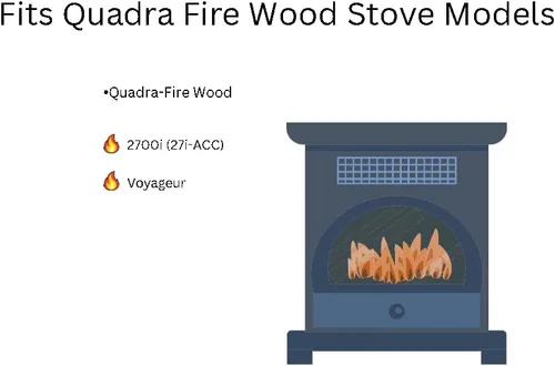 Miniatura 4 de Baffles de tablero de fibra de repuesto Quadra-Fire para estufas de leña - Juego de 2-4300 Millennium Acc 43sT-Acc (Step Top) 43ST-Acc-C