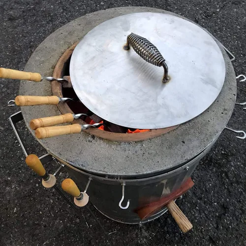 Miniatura 8 de Paquete de 12 pinchos Kabob 22 pulgadas, pinchos de barbacoa de acero inoxidable, resistentes, grandes, reutilizables con asa de madera
