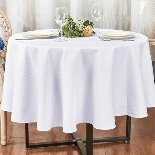 Miniatura 34 de Mantel rectangular de poliéster impermeable, resistente a las arrugas, lavable, mantel de tela diseño Jacquard