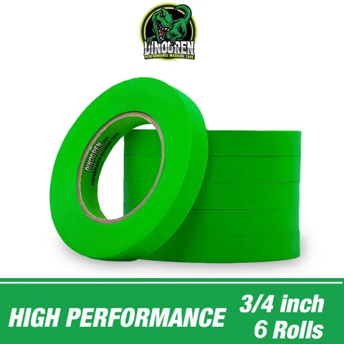 Miniatura 2 de LAUCO DINOGREN - Cinta adhesiva de alto rendimiento para pintura de automóvil, resistente al calor y al agua, verde multiusos (0.75 pulgadas