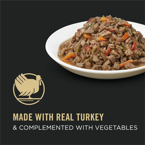 Miniatura 2 de Purina Pro Plan Gravy, alimento húmedo para gatos con alto contenido de proteínas, esenciales completos con pavo y verduras - (Paquete de 24) 3 oz.