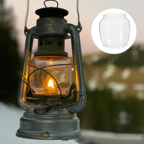 Miniatura 9 de DOITOOL Linterna de repuesto de cristal de queroseno, pantalla de repuesto para lámpara de globo de vidrio para lámparas de gas, cubierta de luz al