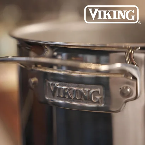 Miniatura 8 de Viking PureGlide Pro - Horno holandés antiadherente de 3 capas con tapa, fabricado sin PFAS, olla de inducción de 6 cuartos de galón, superficie
