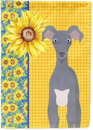 Miniatura 194 de Caroline's Treasures WDK5331CHF - Bandera de verano con diseño de girasoles rojos y blancos, manga grande, para porche, para colgar en la pared